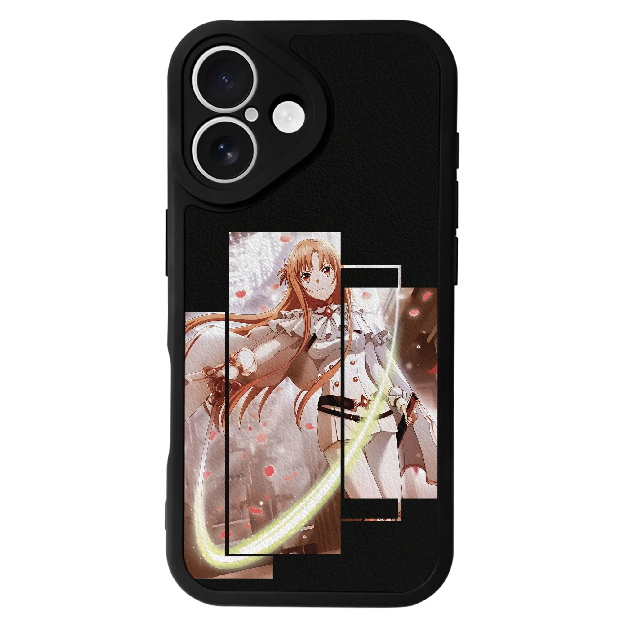 ソードアートオンライン グッズ アスナ - IPhone 16シリーズ対応 ・ シリコンスマホケース ・ レザー調 ・ 高精度フィット ・ 耐衝撃 ・ ワイヤレス充電対応 ・ 精密カット